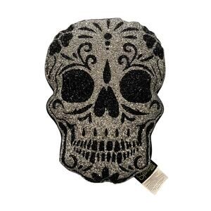 Sparkles Home Rhinestone Skull Festive Halloween Decorative Pillow